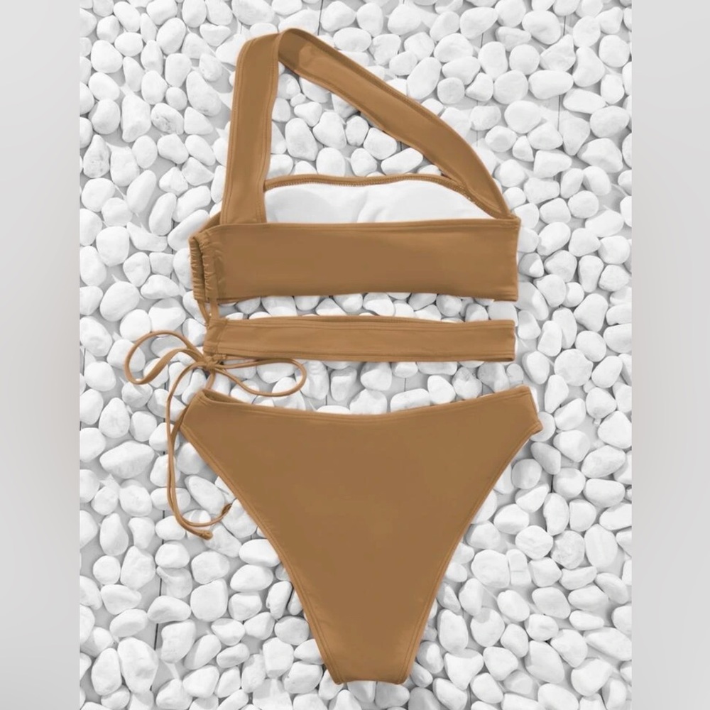 Nude/Brown Strappy Bikini